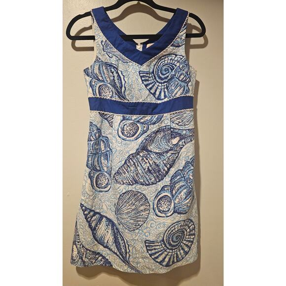 Lilly Pulitzer Originals Stuffed Shells Mini Sheath Lined Dress, White tag, Sz 0 - Picture 3 of 9